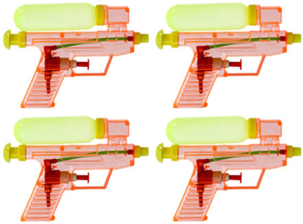 cepewa Waterpistool/waterpistolen - 4x - rood - 15 cm - kunststof - afneembaar reservoir