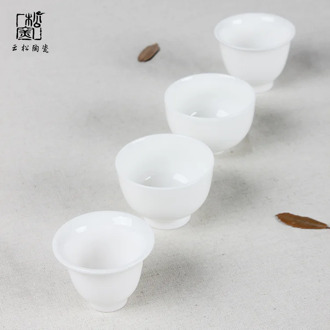 Ceramic Whiteware High-Grade Jade Porcelain Teacup Ganoderma Lucidum White Tea Cup High Temperature Ceramic Ceramic Teacups