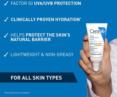 Cerave Cleanse and Protect Face Routine for Dry Skin, Hydrating Cleanser and Facial Moisturiser with SPF 50