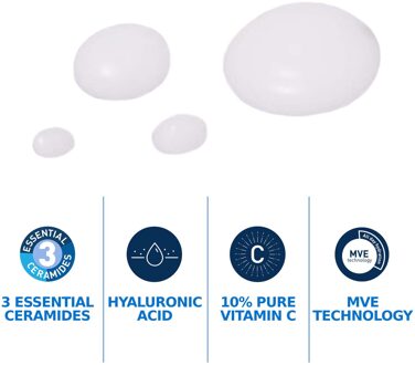Cerave Skin Renewing 10% Pure Vitamin C Serum with Ceramides for Brighter & Smoother Skin 30ml