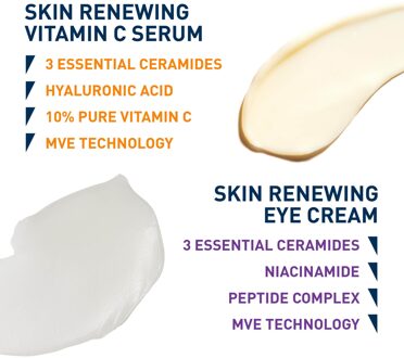 Cerave Skin Renewing Duo for Visibly Brighter Smoother Skin with Vitamin C Serum and Eye Cream