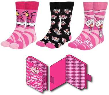 Cerda Disney Socks 3-Pack Alice in Wonderland Cheshire Cat 36-43