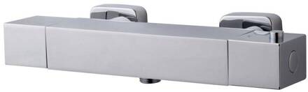 Ceres Square Thermostaat. Douchemengkraan Vierkant Chroom Aqua Splash