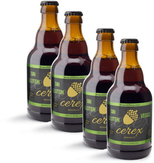 CEREX Pack 4 beer s Artesanas Acorn's Iberian flavor gluten-free beer s 33cl beer veggie beer for celiacos