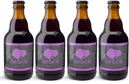 CEREX Pack 4 Raspberry's craft beer s 33 cl Pack beer gift handicraft artist ideal parent stem flavor sweet beer