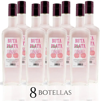 CEREX Pack 8 bottles Cherry Cream RutaPlata 700 ml Cream Liqueur cherry flavor ideal gift desserts drink cold cocktails