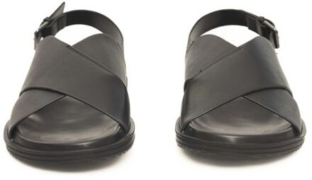 Cerruti 1881 Lederen Kruisband Sandalen Zwart - EU 42 / UK 8