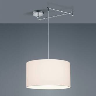 Certo hanglamp cilinder 1-lamp wit wit, chroom
