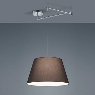 Certo hanglamp conisch 1-lamp, antraciet antraciet, chroom