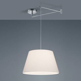 Certo hanglamp conisch 1-lamp, wit wit, chroom