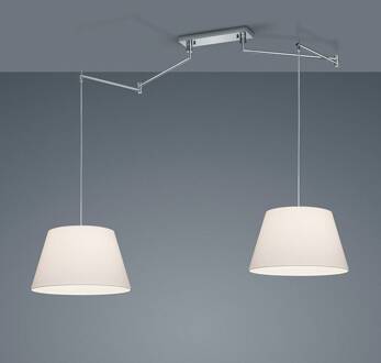 Certo hanglamp conisch 2-lamps, wit wit, chroom