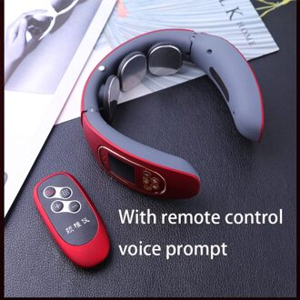 Cervicale Massage Apparaat Nek Massage Apparaat Multifunctionele Nek Vibratie Puls Huishoudelijke Intelligente Hals Protector Upgrade rood