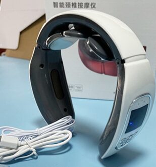 Cervicale Massage Apparaat Nek Massage Apparaat Multifunctionele Nek Vibratie Puls Huishoudelijke Intelligente Hals Protector wit