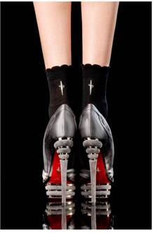 Cesare Paciotti Damessokken zwart/goud - 38-40