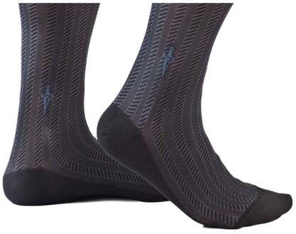 Cesare Paciotti Zwarte herensokken met blauwe kabels - 41