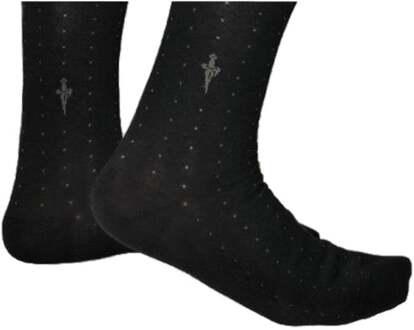 Cesare Paciotti Zwarte herensokken met grijze stippen - 43