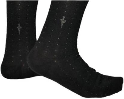 Cesare Paciotti Zwarte herensokken met grijze stippen