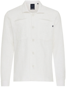 Cesena | boucle uni overshirt | white Print / Multi