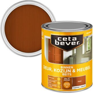 Cetabever Binnen Beits - Deur, Kozijn & Meubel - Transparant - Teak - 750 ml