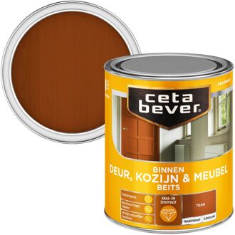 Cetabever Binnen Beits - Deur, Kozijn & Meubel - Transparant - Teak - 750 ml