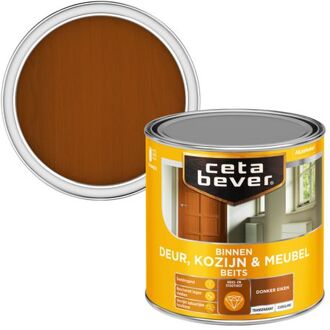 Cetabever deur, kozijn & meubelbeits transparant zijdeglans donker eiken 0109 - 250 ml.