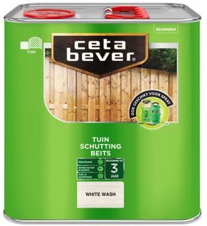 Cetabever Tuin Schutting Beits - White Wash - 2,5L