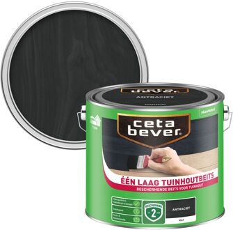 Cetabever Tuinhoutbeits Een Laag Antraciet 2,5l