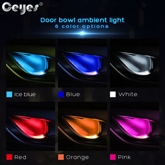 Ceyes Auto LED Ambient Light Car Inner Bowl Light Interior Armrest Lights Door Handle Lights Handrail Decorative Lamp Car Lights