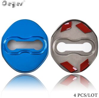Ceyes Oem Stickers Lock Covers Voor Mitsubishi Outlander Lancer 10 Pajero l200 l300 2 3 4 Asx Auto Styling Decor auto Accessoires Blauw
