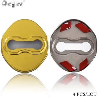 Ceyes Oem Stickers Lock Covers Voor Mitsubishi Outlander Lancer 10 Pajero l200 l300 2 3 4 Asx Auto Styling Decor auto Accessoires geel