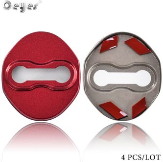 Ceyes Oem Stickers Lock Covers Voor Mitsubishi Outlander Lancer 10 Pajero l200 l300 2 3 4 Asx Auto Styling Decor auto Accessoires Rood