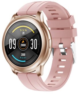 CF22 Bluetooth Oproep Smart Horloges Sport Stap Sleep Tracking Fitness Armband Vrouwen Mannen Smartwatch Voor Android Ios Xiaomi Roze