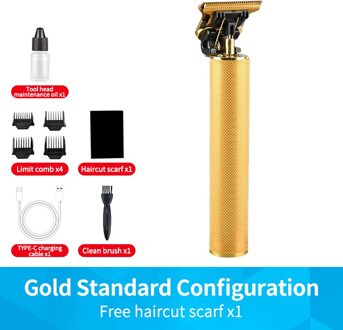 Cfay Electrichair Clippers Mannen Oplaadbare Home Kapper Elektrische Tondeuse Tondeuse Kapper Mute Kaal Artefact Goud