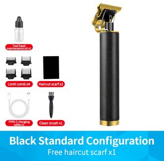 Cfay Electrichair Clippers Mannen Oplaadbare Home Kapper Elektrische Tondeuse Tondeuse Kapper Mute Kaal Artefact zwart