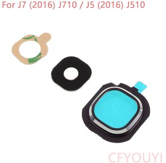 CFYOUYI Vervangende Onderdelen J510 Back Rear Camera Lens Cover Ring Voor Samsung Galaxy J7 ) j710/J5 ) J510 zwart