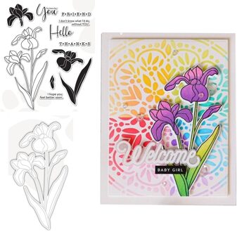 Ch Aankomst Presell Schets Iris Metalen Stansmessen En Stempel Voor Scrapbooking Praktijk Handen-Op Diy Album decor Card enkel en alleen postzegel