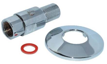 CH-connector, 1/2"ET x 1/2"IT, met rozet, uitschakelbaar - 986262755