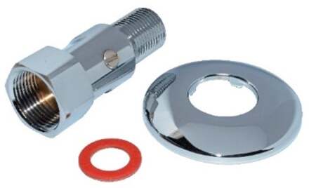 CH-connector, 1/2"ET x 3/4"IT, met rozet, uitschakelbaar - 986262855