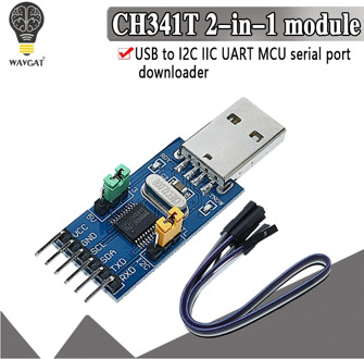 CH341T 2 in 1 module 3.3V 5V USB to I2C IIC UART USB to TTL single-chip serial port downloader