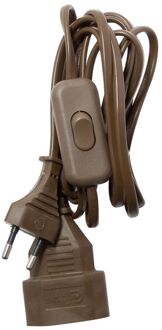 Chacon Verlengsnoer Met Eurostekker Bruin 2 Meter