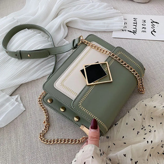 Chain Pu Leather Crossbody Bags For Women 2021 Small Shoulder Simple Bag Special Lock Design Female Travel Handbags