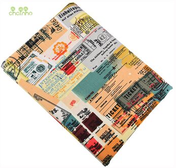 Chainho,Ticket Serie, gedrukt Katoen Linnen Stof Voor Diy Quilten & Naaien Sofa/Tafelkleed/Meubilair/Kussen Materiaal