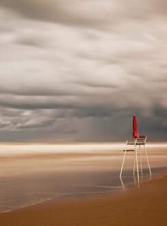 Chair At The Beach Vlies Fotobehang 192x260cm 4-banen