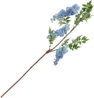 CHAKS Blauweregen/wisteria - kunstbloemen - blauw - 110 cm - kunstplanten/kunsttakken