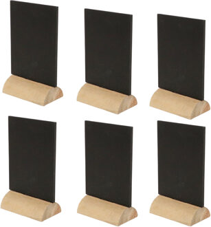 CHAKS Bruiloft Naam/plaats kaartjes - 6x - krijtbordjes - 8 x 6 cm - diner tafelschikking