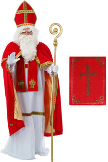 CHAKS Compleet Sinterklaas kostuum inclusief boek - One size