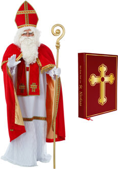 CHAKS Compleet Sinterklaas kostuum inclusief boek - One size