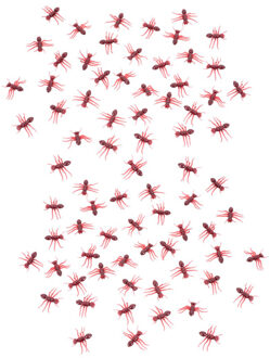 CHAKS Decoratie mieren - 4 cm - rood/bruin - 40x stuks - horror/griezel dieren/insecten