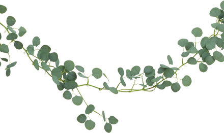 CHAKS Eucalyptus - slinger - groen - 173 cm - kunstplant - bruiloft decoratie - versiering