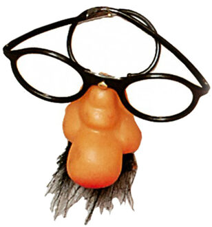 CHAKS Fopneus/Fun bril met neus en snor - voor volwassenen - one size